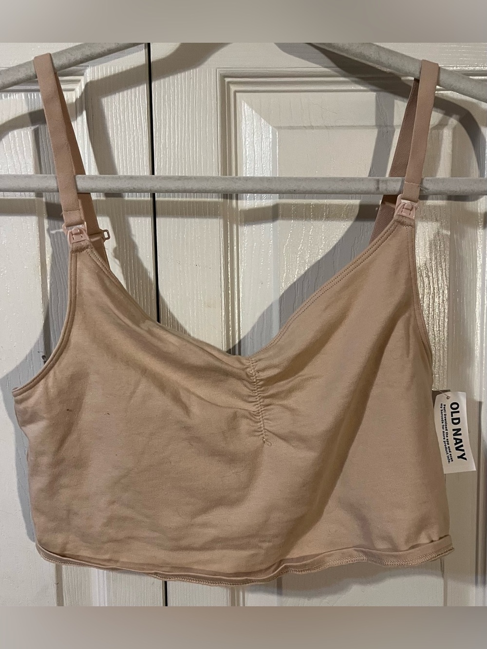 Old Navy Nursing Bra Soft No Under Wire Beige Size Large NWT’s